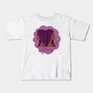 Gemini: Curiosity ignites, two minds in flight. Kids T-Shirt